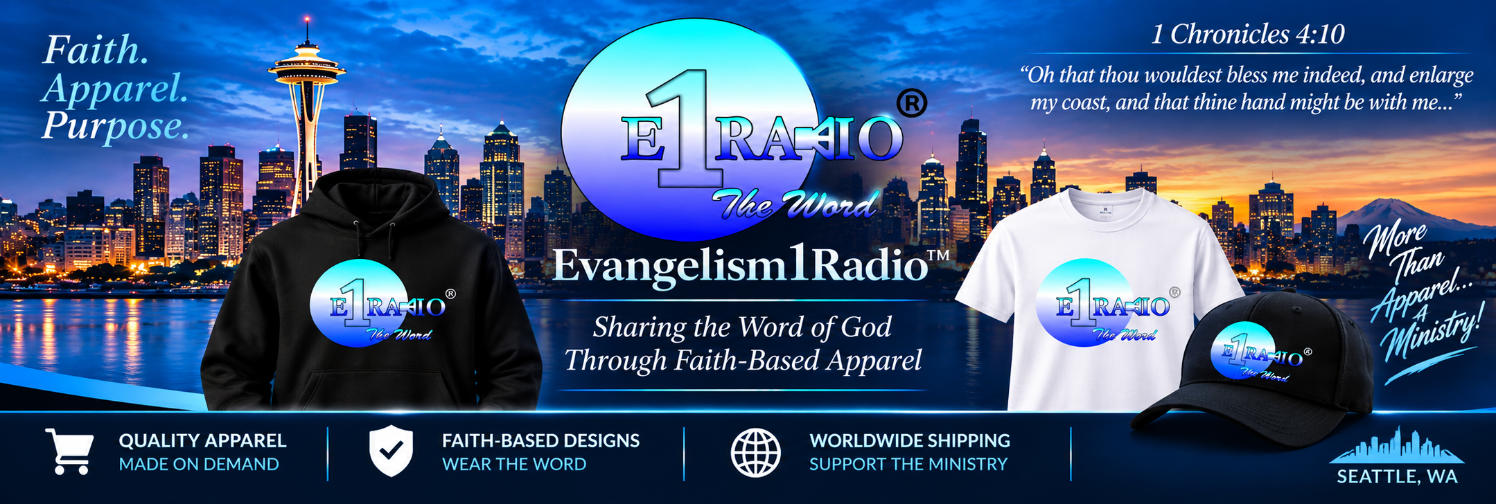 E1 Radio Shop storefront banner